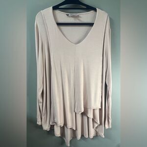 Jennifer Lopez Champagne Hi Lo Tunic Top Sz XL